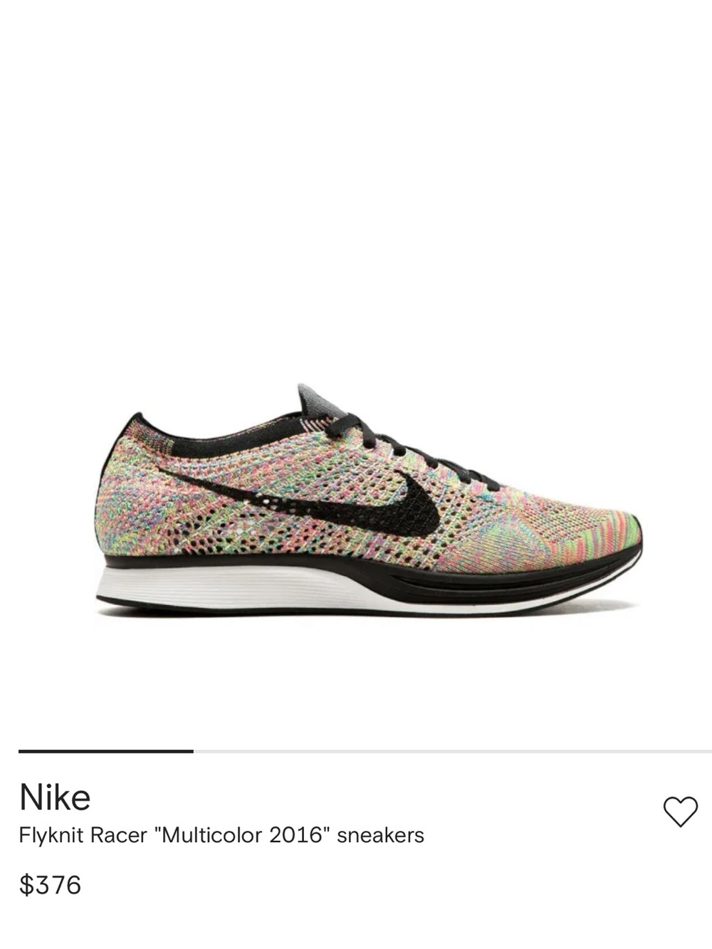 Nike Multicolor Flyknit Racer with Black Swoosh
